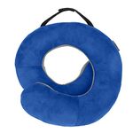 Travelon 13173 340 Deluxe Wrap-n-Rest Pillow, Cobalt/Gray, One Size