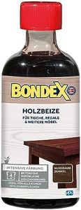 Bondex Dark Walnut Wood Stain, 0.25 L for 4.25 m², Intensive Colouring, Emphasises Natural Wood Grain, Satin Finish