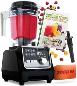 NUTRI-BLENDER MAX+ frullatore ad alte prestazioni 2000 W, frullatore frullato ad alte prestazioni, frullatore professionale – 2 l, Tritan, senza BPA, 9 livelli, timer digitale con libro di ricette