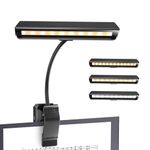 BrightArk 19 LED Music Stand Light,Clip on Light for Music Stands,Eye Caring USB Rechargeable Piano Light Reading Light,3 Color & 5 Brightness,Ideal Music Gifts,Perfect for Piano,Reading,Orchestra