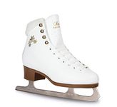 Botas - Model: Stella/Made in Europe (Czech Republic) / Figure Ice Skates for Girls, Kids/Nicole Blades/Color: White, Size: Junior 2