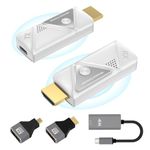 Wireless HDMI Transmitter and Receiver, Wireless HDMI Extender for Streaming Video and Audio from Laptop/PC/Camera to Monitor/Projector/TV, 2.4G/5G HDMI Wireless Transmission, Plug & Play (30m)