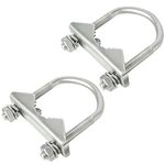 XRDS-RF Antenna Mount Clamp U-Bolt 2 PCS, Antenna Mast Clamp V Jaw Block with U Bolts for Outside Home Antenna