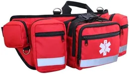 MYDAYS OUTDOOR First Aid Fanny Pack Empty,Compact Waterproof First Aid Empty Kit,Lifeguard Fanny Pack Great for Home,Car,Office,Hiking,Camping and Outdoor Sports（Red）