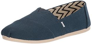 TOMS Women's Alpargata Heritage Canvas Loafer Flat, Majorca Blue, 9 UK