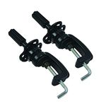 YANTAISIYU 2 Pcs Wig Clamp Wig Head Stand Wig Head Holder Mannequin Manikin Head Stand Training Head Stand (Black)