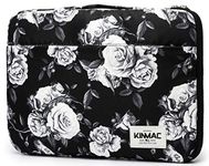 Kinmac 360° Protective Water Resistant Laptop Sleeve case Bag with Handle for MacBook Pro 14 inch,13.5 inch-13.9 inch and 14 inch Laptop(White Rose)