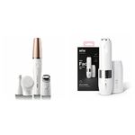 Braun Facespa Pro 911 Facial Epilator With 3 Extras (White/bronze) + Braun Mini Hair Remover (White)