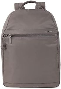 Hedgren VOGUE SMALL Backpack – Rear Zip Main Access, Padded Tablet Pocket, RFID-Blocking Security, Adjustable Straps & Water-Repellent Nylon - 5.86 L (Sepia)