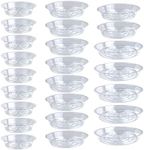 Tecmisse 25 Pack Clear Plastic Plant Saucer Drip Trays, Large Plant Plate Dish, Plastic Plant Pot Saucers Flower Pot Set for Indoor Flower Pots and Planters, Assorted Sizes(6, 8, 10 Inch)