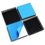 Awxlumv 40mm Heatsink Kit 40x40x11mm + Thermal Conductive Adhesive Tape, Aluminum Heat Sink Radiator Cooler for Cooling Nema 17 3D Printer Stepper Motor Driver TEC1-12706 Peltier Module Wi-Fi Routers