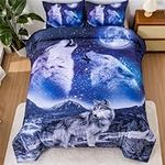 Holawakaka Moon Wolf Comforter Set 