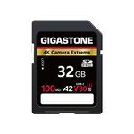 Gigastone 32GB SD Card, Camera Extreme, A2 V30 SDHC Memory Card High Speed Full HD Video Compatible with Canon Nikon Sony Pentax Kodak Olympus Panasonic Digital Camera, with 1 Mini case