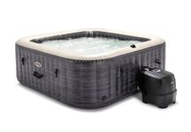 Intex 6-Person Greystone Deluxe Square Bubble Spa Set, Inflated Size: 1.96m x 1.96m x 71cm (28452BS)