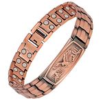 Feraco Pure Copper Bracelets for Men,Fly High with Canadian Eagle Magnetic Bracelets with Ultra Powerful 3500 Gauss Magnets,Adjustable Size,Jewelry Gifts for Men