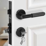 Plantex Premium Door Lock with 3 Years of Warranty/Main Door Lock for Home/Mortise Lock for Door - Main Door Lock Set (Black)