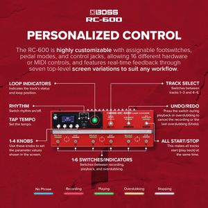 BOSS RC-600 Loop Station Pedal – Multi-Track Audio Recorder