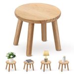 CTSC Small Table, Wooden Step Stool, Small Wooden Step, Sturdy Little Stool, Ideal as a Small Side Table for House Plants, Bedroom Bedside, Easy to assemble, very versatile (1)