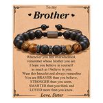 PINKDODO Gifts for Brother, Brother Gifts from Sister, Cool Birthday Christmas Valentines Day Graduation Gifts for Brother from Sister Big Brother Bracelet for Confirmation Communion