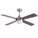 Ovlaim 48 Inch Ceiling Fan with Remote Control, DC Motor LED Light Ceiling Fan Modern Wood Fan Blade Noiseless Reversible Motor, Indoor Ceiling Fan with 6 Speed 4 Wood Blades,Brown…