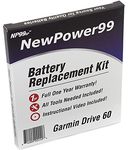 NewPower99 Battery Replacement Kit with Battery, Video Instructions and Tools for Garmin Drive 60