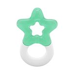 Dentistar Cool Teething Star Pack of 1, Teething Baby Toy for Infants Aged 3+ Months, Soft Silicone Baby Teething Ring for Tooth and Gum Pain Relief – Mint