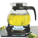 Borosil Carafe Flame Proof Glass Kettle With Stainer, 1.5litre