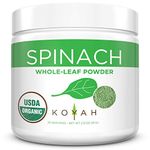 KOYAH - Organic Freeze-dried Spinach Powder (Equivalent to 30 Cups Fresh): USA Grown, Whole-Leaf Powder