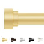 Extra Long Curtain Rods 120 to 170 Inch(10-14ft),1Inch Gold Curtain Rod,Adjustable Extra Long Curtain Rod,Heavy Duty Curtain Rods,Decorative Window Curtains Rods for Bedroom,Long Curtain Rods 120-170