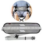 Wheelchair Seat Belt Medical Restraints Straps with Reflective Tape Patients Cares Safety Harness Chair Waist Lap Strap for Elderly (Gray)