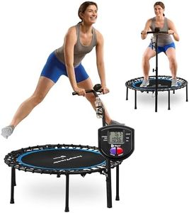 Lifepro JumpTrack 40” Mini Rebounder Trampoline for Adults with Jump Counter – 225 lb or 350 lbs Max Weight Portable Silent Bungee System - Low-Impact Cardio & Exercise Trampoline for Home Workouts