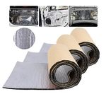 Self Adhesive Reflective Aluminium Foam Insulation 10mm Thick, 200x50cm Radiator Insulation Foil Reflector Sound Deadening Mat, Foil Insulation Roll for Floors, Roofs, Garage Doors and Camper 3B