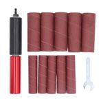 Handheld Rubber Sanding Drum, 1.5 Drill Sanding Mandrel Spindle Sander Adaptor for Drill Presses and Power Drill, 10Pcs Spindle Sander Sleeves Drive Spindle Sander for Woodworking