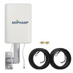 MOPHAMP 4G/5G MIMO LTE Antenna 680-3800MHz High Gain 8dBi 丨Twin 32.8ft Low Loss Coax Cable 丨Compatible with Routers, Modems, Hotspots, Gateways with SMA/TS9/N External Antenna Ports