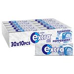 Extra Ice Peppermint Flavour Xylitol Sugarfree Chewing Gum Bulk Box, 30 Packs of 10 Pieces (300 Pieces)