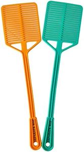 SEPARATE WAY Square Shaped Manual Fly Swatter With Long Handle Plastic (Multicolour, Pack of 2)