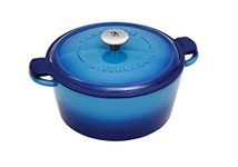 HENCKELS 3.7L/24cm Cast Iron Round French Oven Casserole Dish, French Oven - Blue