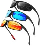 KALIYADI Mens-Sunglasses Polarized Sunglasses-Men Sports: Sport Sun Glasses for Running Cycling Fishing with UV Protection