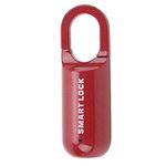 Portable Fingerprint Padlock, Keyless Fingerprint Lock, Security Mini Smart Lock, USB Rechargeable Digital Padlock, Suitable for Gym, Sports, Bike, School, Fence and Storage (Red)