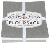 Now Designs Floursack Kitchen Dish Towels, 20 x 30in, London/White/Grey, 3 Count