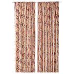 Ikea Modish Curtains 1 Pair Leaf Pattern/Multicoloured Dark 145x250 cm (57x98 ) - Sold by Bunnings Home (305.287.26)