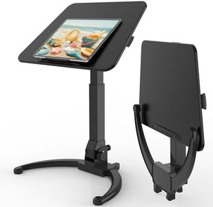 JOY worker Foldable Mobile Standing Desk for Kids, Small Standing Desk with 90° Tiltable Desktop, Height Adjustable Rolling Laptop Desk, Portable Computer Workstation with Non-Slip Mat,Black