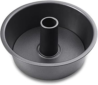 HONGBAKE Angel Food Cake Pan with Removable Bottom, 10 Inch Tube Pan, Nonstick Pound Cake Pans for Baking, Chiffon Cake Mold, 16-Cup, Heavy Duty - Dark Grey