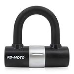 FD-MOTO U Lock Motorcycle Steel Disc Lock High Security Carabiner Lock,Black