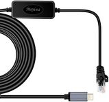 Moyina USB C to RJ45 Gigabit Ethernet Cable for Thunderbolt 3/Type-C Connected to Switch, Router, Modem