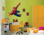 DreamKraft Spiderman Wall Sticker, Swing into Action - Add Colorful Marvel Magic to Your Space (43X28 Inches; Multicolour)
