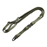 ToopMount Single Point Tactical Rifle Sling Multi-use Rifle Carry Strap Adjustable Paracord Nylon Webbing with Metal Hook for Outdoor Hunting (Green)