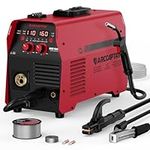 ARCCAPTAIN 160A MIG Welder, 4-in-1 Welder Machine 110V 220V, Flux Core MIG/Gas MIG/Lift TIG Welding/Stick Welding Machine with Synergy, Multiprocess Gas MIG Welder Equipment with 2lb Welding Wire