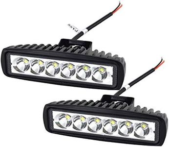 Willpower 2pc Focos Led Tractor 15cm 18W Faros Trabajo Led 12V 24V IP67 Impermeable 6000K Faro Luz de Niebla Barra Led para Coche 4x4 Moto Camión Off Road Barco ATV UTV SUV 4WD