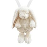 Tukta Kawaii White Rabbit Bunny Backpack School Shoulder Bag Plush Toys Stuffed Doll Kids Children Girls Women Gifts 15.5 inches, White, Daypack Backpacks